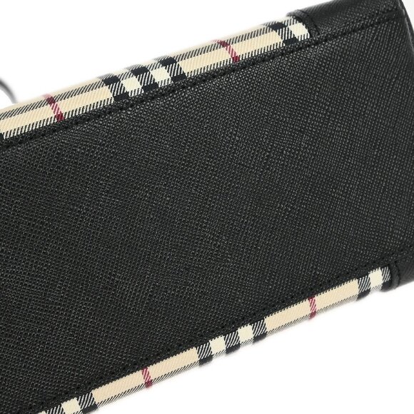 Burberry Beige Black Burberry Check Shoulder Bag - Picture 9 of 11